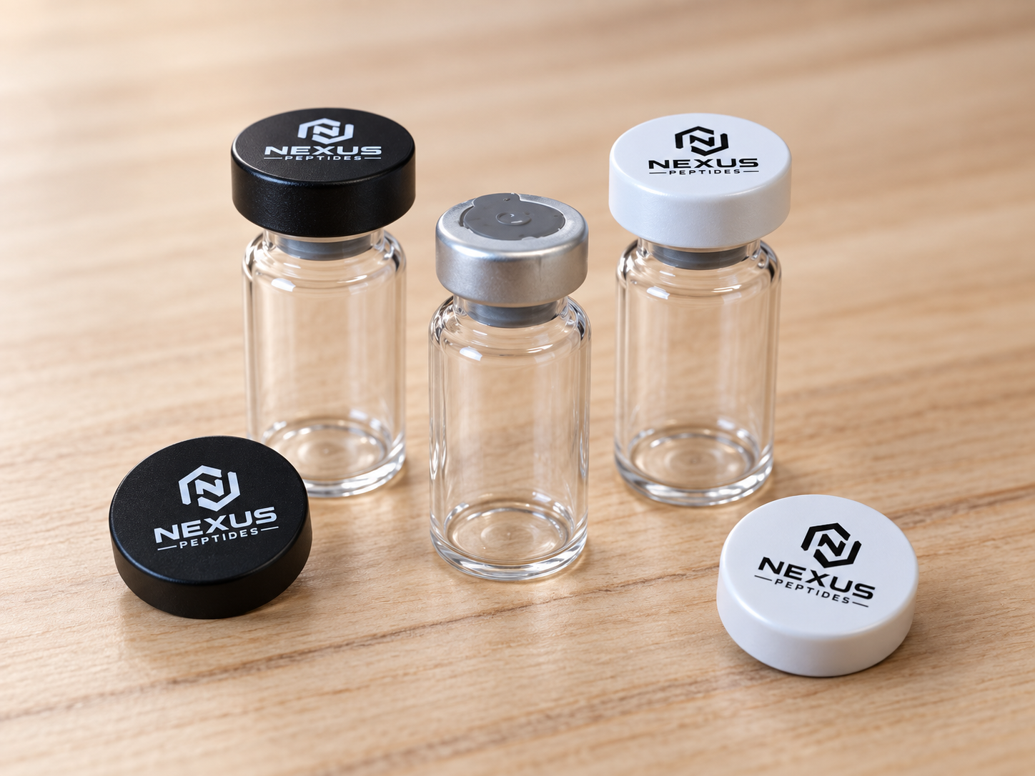 NEXUS Vial Caps für 3-ml-Vials in Schwarz und Weiß